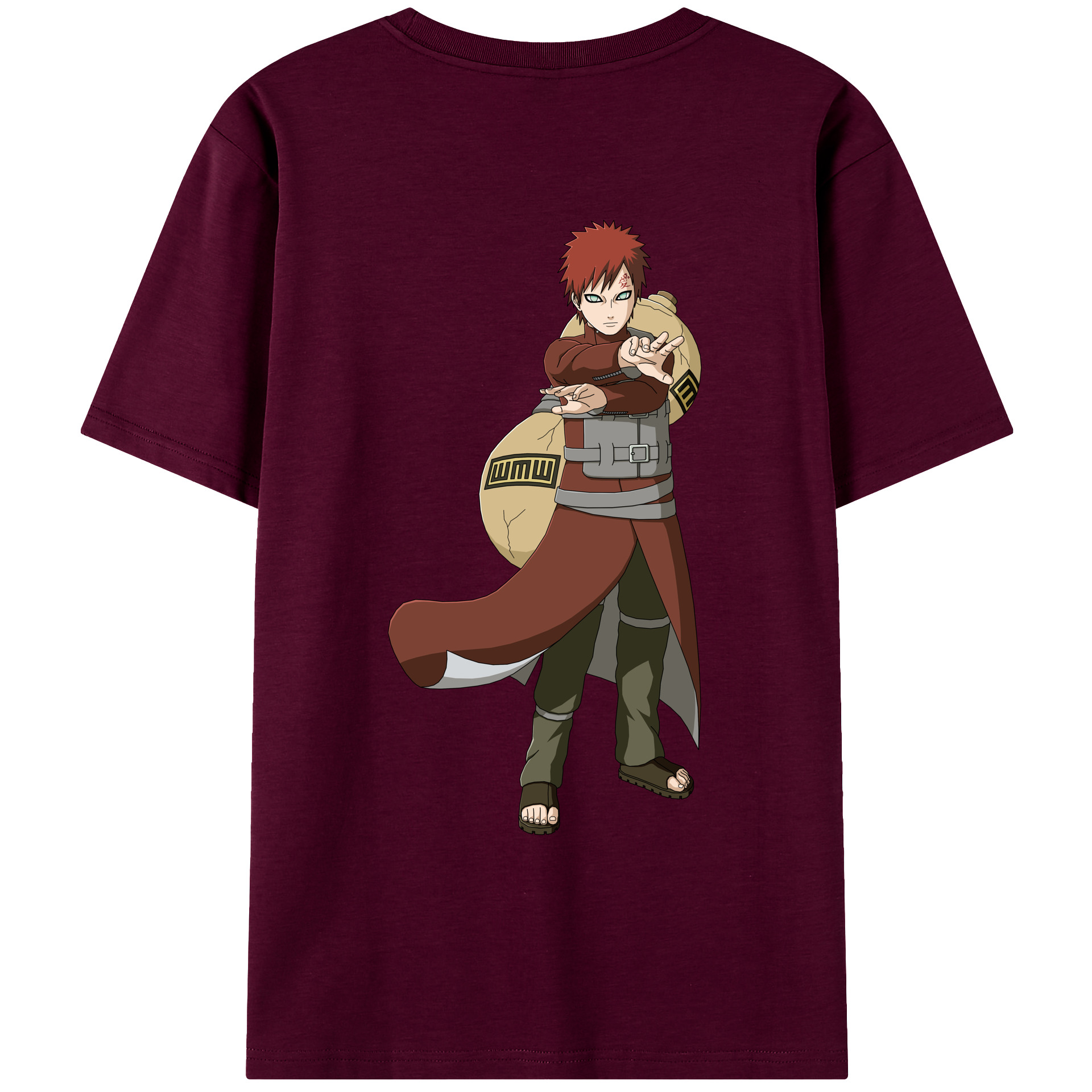 （画像用） NARUTO -ナルト- ガアラ Gaara レディース半袖Tシャツ(バックプリント)